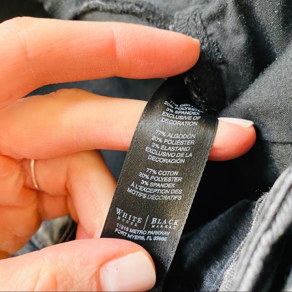 White House Black Market Black Skinny Leg Jeans 0 - Picture 4 of 8